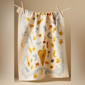 Anthropologie Lucky Charm Dish Towel New